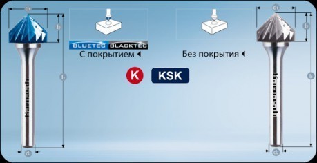Зенкер с вершиной 90
